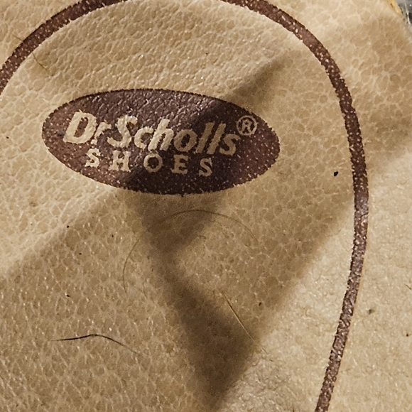 Dr. Scholls Open Toe Mustard Yellow 2.25" Wedge Espadrilles Hook Loop Close SZ 8 - Picture 4 of 13